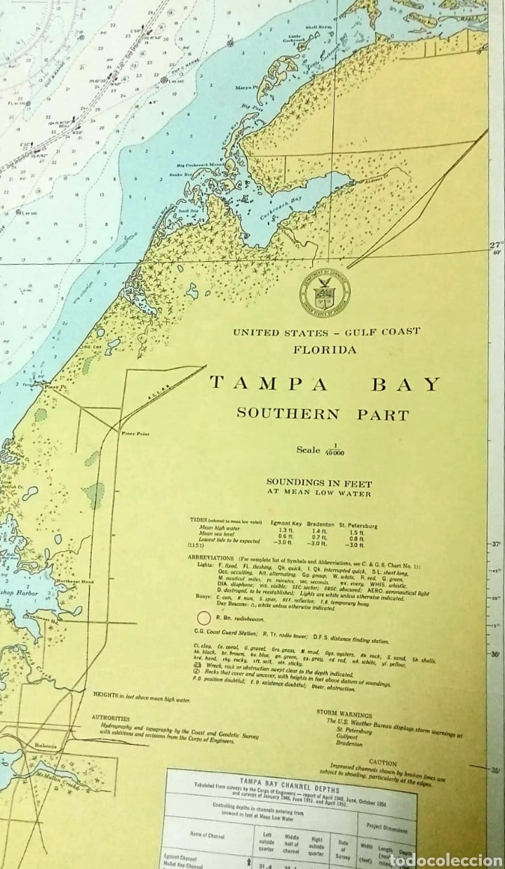 Mapas contempor&aacute;neos: Mapa mar&iacute;timo de Florida Tampa Bay - Foto 3