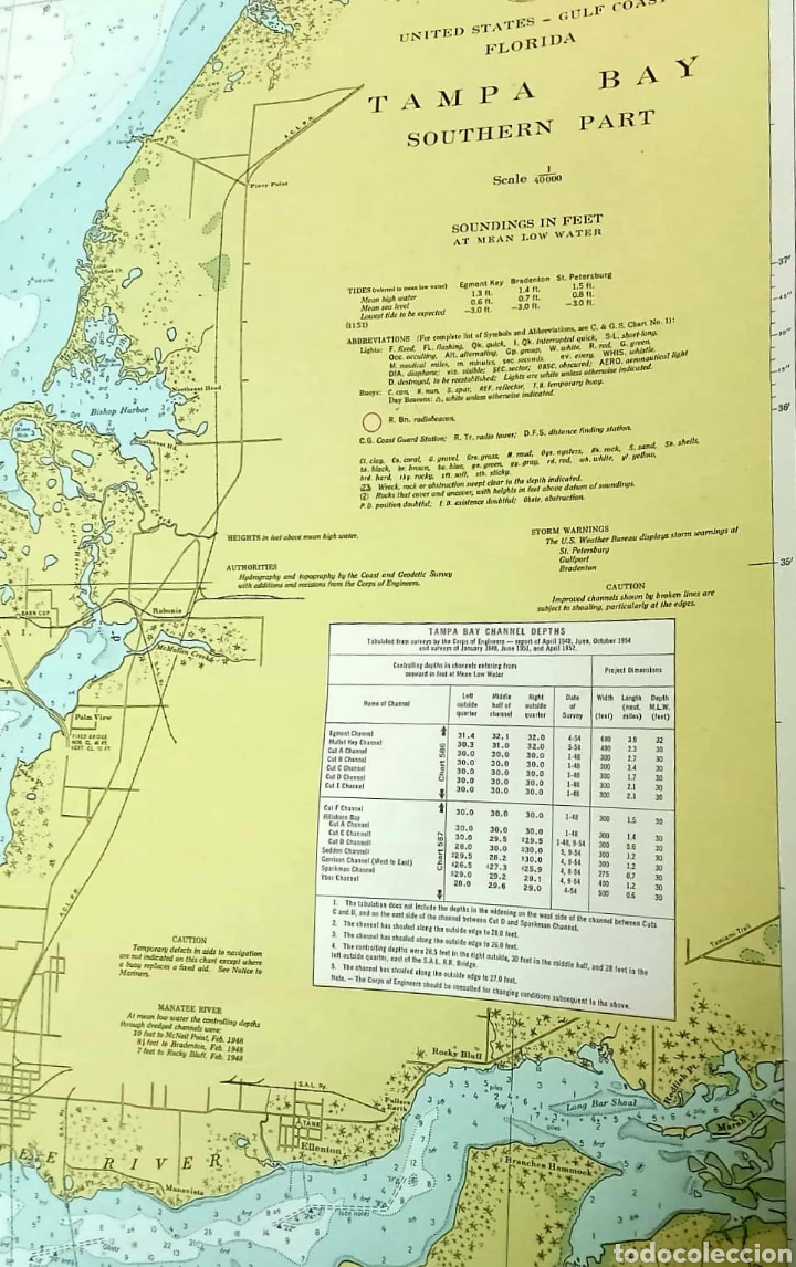 Mapas contempor&aacute;neos: Mapa mar&iacute;timo de Florida Tampa Bay - Foto 4