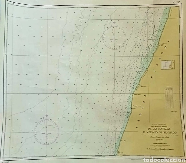 Mapas contempor&acirc;neos: Mapa mar&iacute;timo de las mantillas al Medeno de Santiago