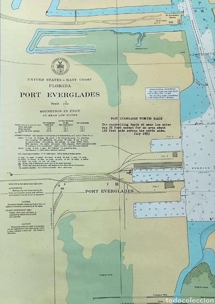 Mapas contempor&aacute;neos: Mapa mar&iacute;timo de Florida Port everglades - Foto 4