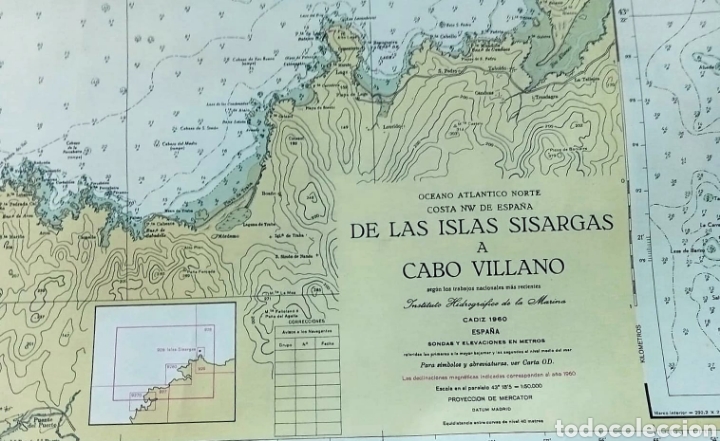 Mapas contempor&aacute;neos: Mapa mar&iacute;timo de las islas sisargas al cabo villano - Foto 2