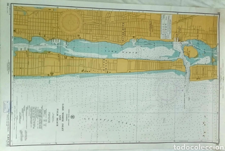 Mapas contempor&acirc;neos: Mapa mar&iacute;timo de Florida, lake worth inlet and Pam beach