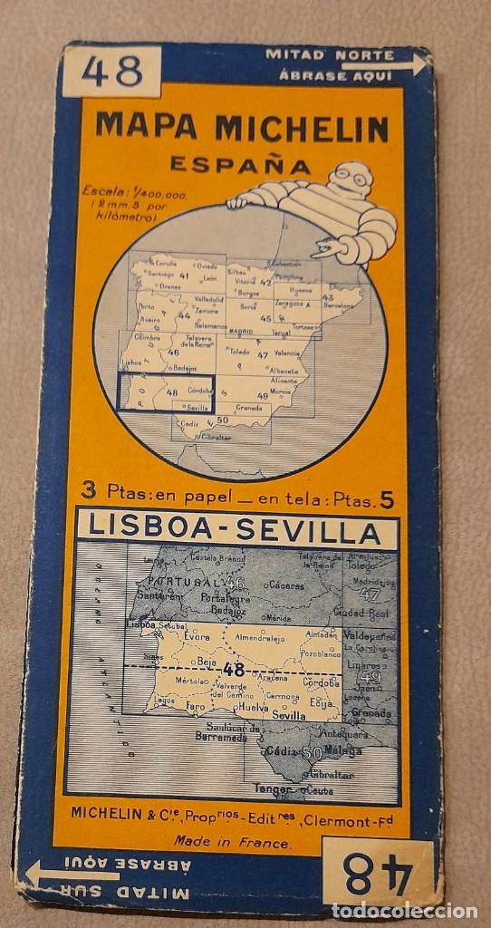 Mapas contempor&acirc;neos: Mapa Michelin de Espa&ntilde;a n&ordm; 48 Lisboa Sevilla