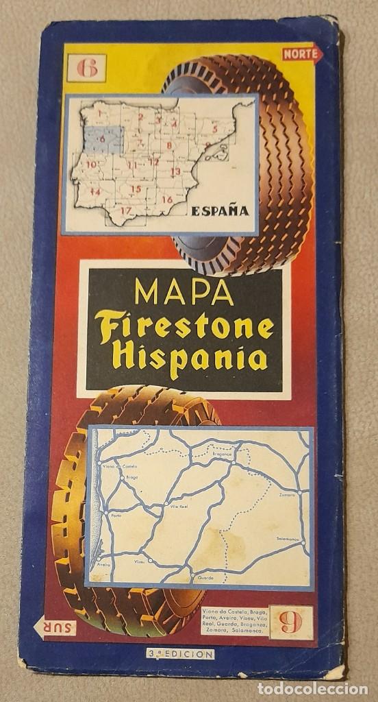Mapas contempor&acirc;neos: Mapa Firestone Hispania n&ordm; 6 Zamora Salamanca Oporto