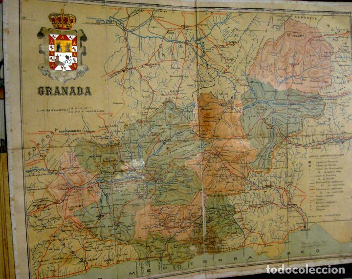 Mapas contempor&acirc;neos: Mapa de la Provincia de Granada de 1905 plegable, entelado... (Litograf&iacute;a Mart&iacute; Campa&ntilde;a - Foto).