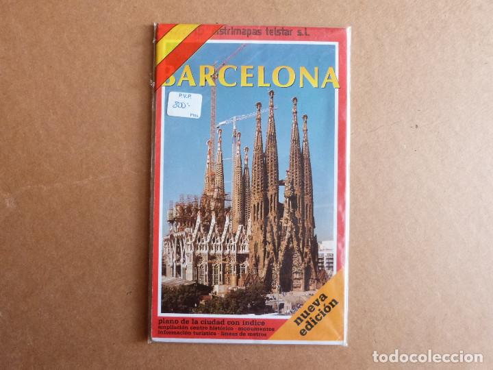 Mapas contempor&acirc;neos: Mapa plano de Barcelona con indice calles centro historico monumentos metro ( precintado )