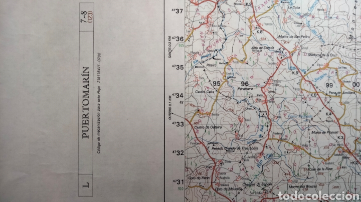 Mapas contempor&aacute;neos: Mapa general de puertomarin. Mapa militar ( Lugo) . - Foto 2