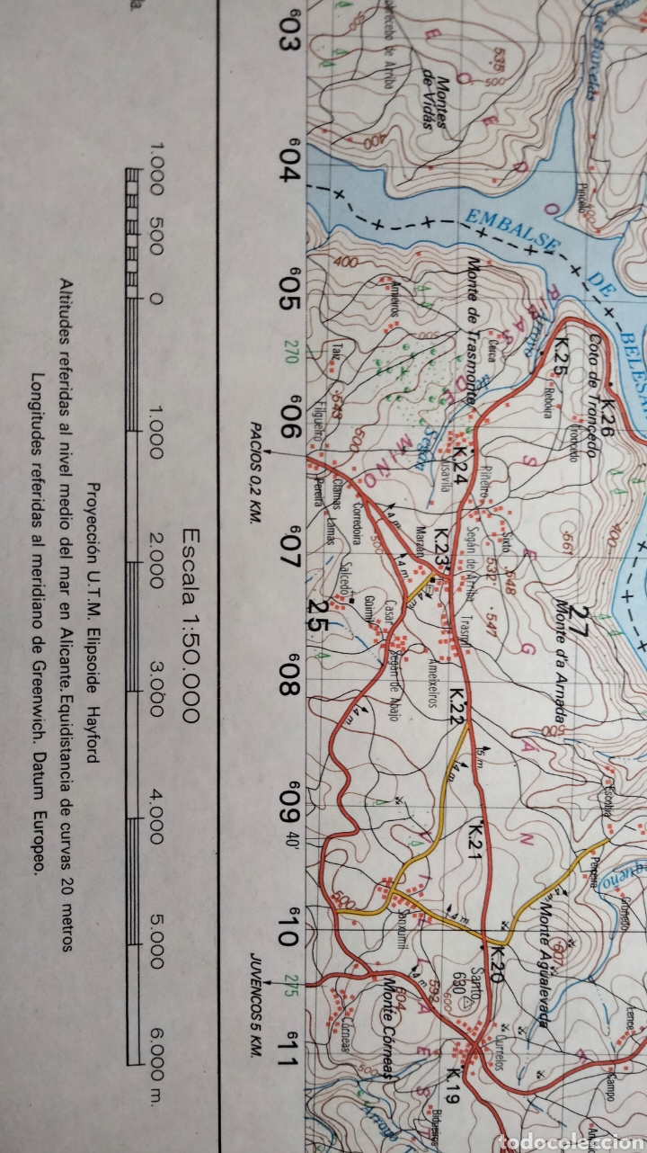 Mapas contempor&aacute;neos: Mapa general de puertomarin. Mapa militar ( Lugo) . - Foto 5