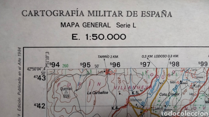 Mapa general de puertomarin. Mapa militar ( Lugo) .