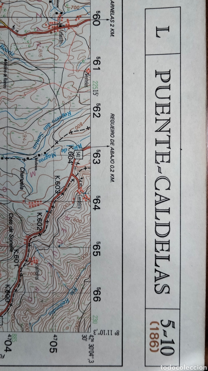 Mapas contempor&acirc;neos: Mapa militar de puente- caldelas .(Pontevedra,)