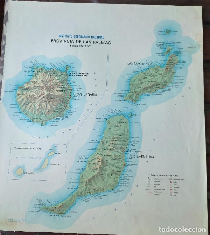 Contemporary maps: MAPA PROVINCIA LAS PALMAS INSTITUTO GEOGR&Aacute;FICO Y CATASTRAL 1977