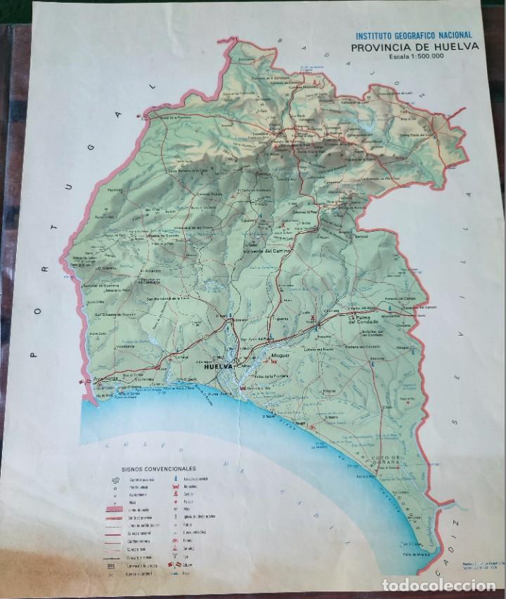 Contemporary maps: MAPA PROVINCIA HUELVA INSTITUTO GEOGR&Aacute;FICO Y CATASTRAL 1977