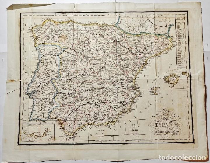 Contemporary maps: GRABADO. MAPA DE ESPA&Ntilde;A, PROVINCIAS. PEDRO MART&Iacute;N DE LOPEZ. 1845.