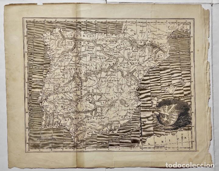 Contemporary maps: GRABADO. MAPA DE ESPA&Ntilde;A Y PORTUGAL. PRINCIPIO SIGLO XIX.