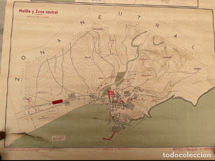 Mapas contempor&aacute;neos: Mapa de la ciudad de Melilla 1909 - Foto 3