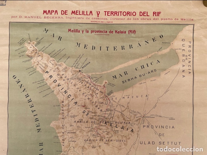 Mapas contempor&aacute;neos: Mapa de la ciudad de Melilla 1909 - Foto 9