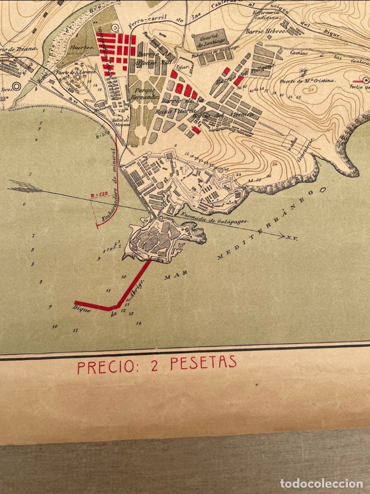 Mapas contempor&aacute;neos: Mapa de la ciudad de Melilla 1909 - Foto 11