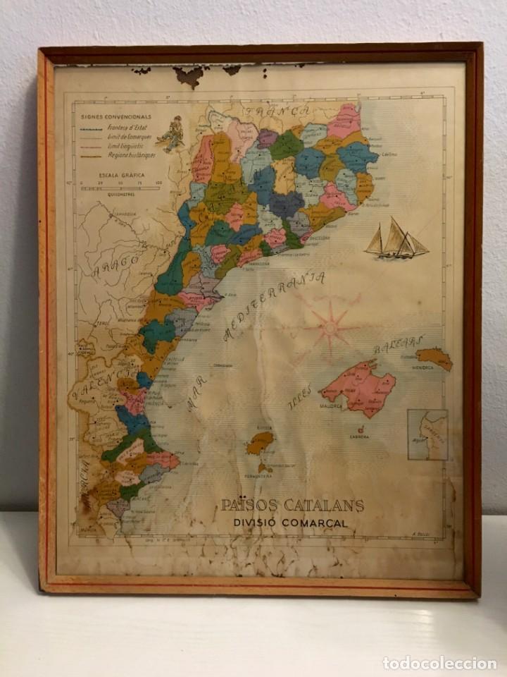 Contemporary maps: Pa&iuml;sos Catalans: divisi&oacute; comarcal / Antoni Besc&oacute;s, Joan Ballester. 1962. Mapa