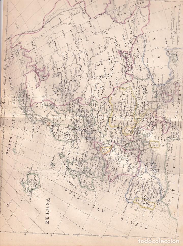 Contemporary maps: MAPA EUROPA ATLAS GEOGRAFICO ESPA&Ntilde;OL. J. DE LA PUERTA VIZCAINO. 1860