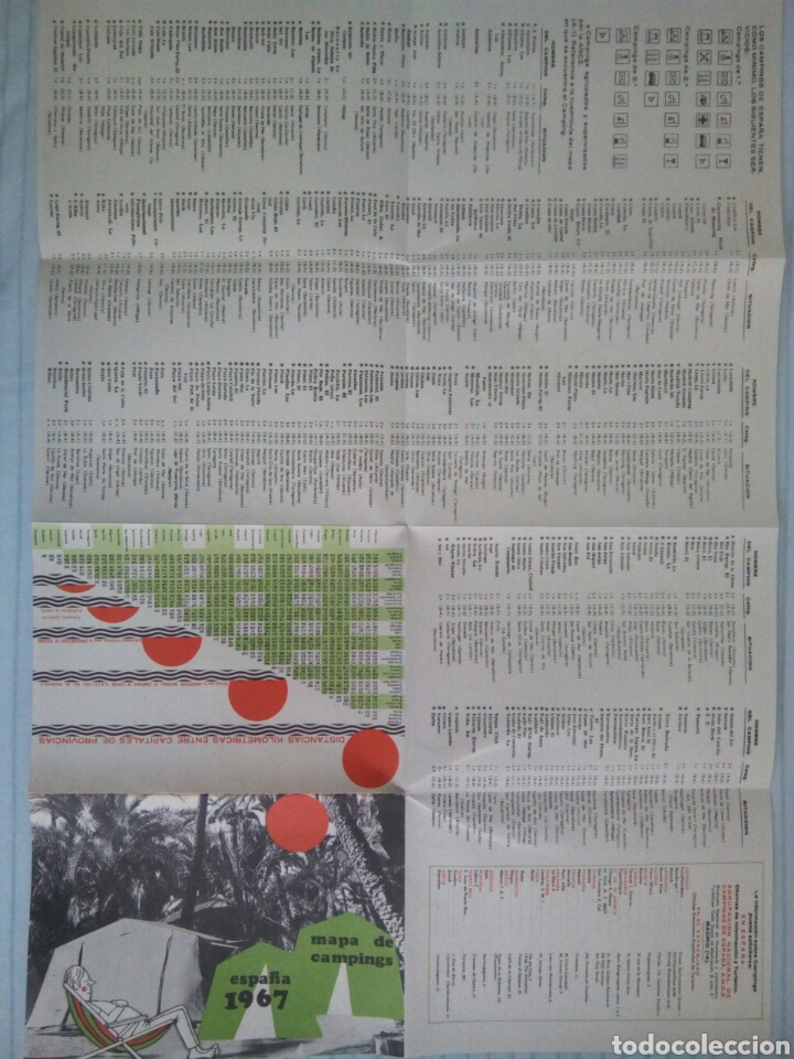 Mapas contempor&aacute;neos: Dos Mapa de los campings de Espa&ntilde;a en 1967 y 1968 - Foto 5