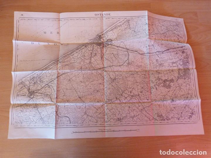 Mapas contempor&aacute;neos: Mapa zona Ostende &eacute;poca WWI - Foto 1