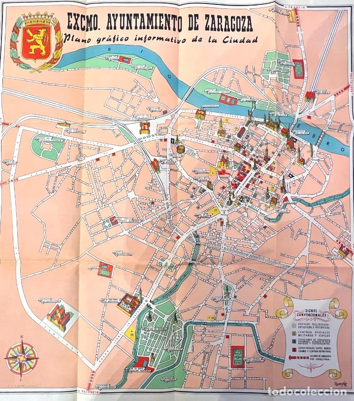 Contemporary maps: Plano Gr&aacute;fico Informativo de Zaragoza. Margal&eacute;, 1950