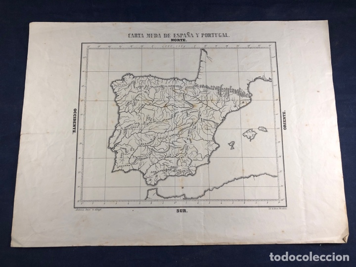 Mappe contemporanee: Carta muda de Espa&ntilde;a y Portugal por Antonio Rave