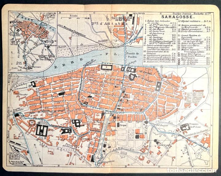 Mapas contempor&aacute;neos: Plano de Zaragoza, Guides-Joanne, 1909