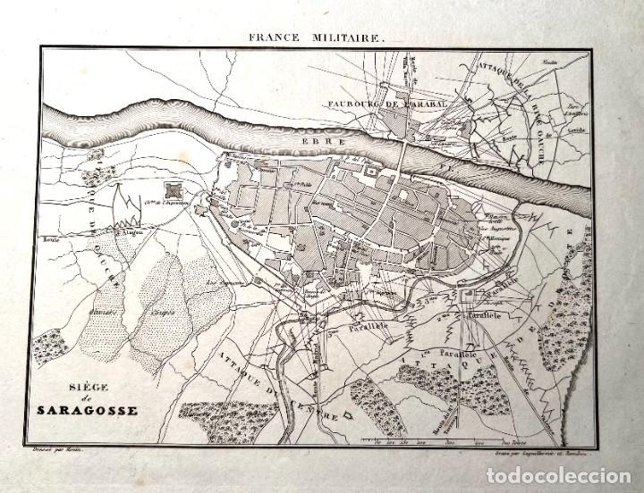 Mapas contempor&aacute;neos: Plano del sitio de Zaragoza de 1808-1809. France Militaire, 1836