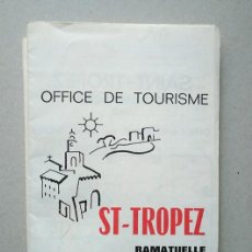 Mapas contemporâneos: ST. TROPEZ. RAMATUELLE. GASSIN. PLANO URBANO Y MAPA ZONAL 1977. Lote 316849078