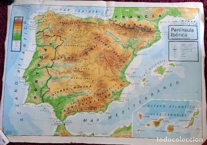 2 Mapas España Físico Y Político Anverso Y Rev Comprar Mapas Contemporáneos En Todocoleccion 9443
