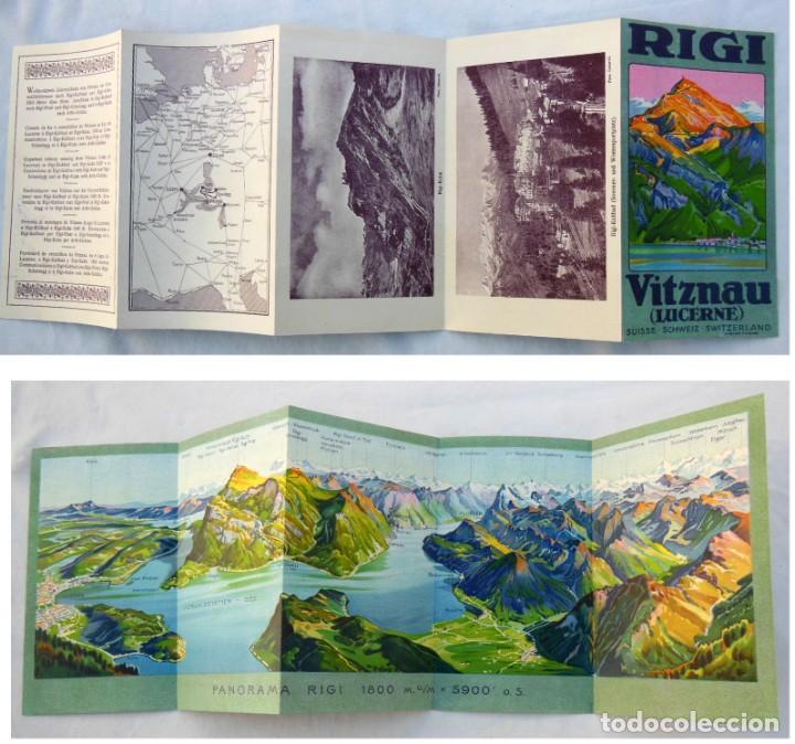 Mapas contempor&aacute;neos: ANTIGUO PLANO TUR&Iacute;STICO / OLD TOUR MAP : RIGI VITZNAU (LUCERNE) SUISSE