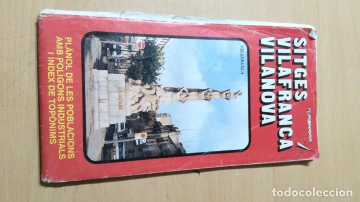 Zeitgen&ouml;ssische Karten: SITGES, VILAFRANCA, VILANOVA / TURISMAPA / AM97