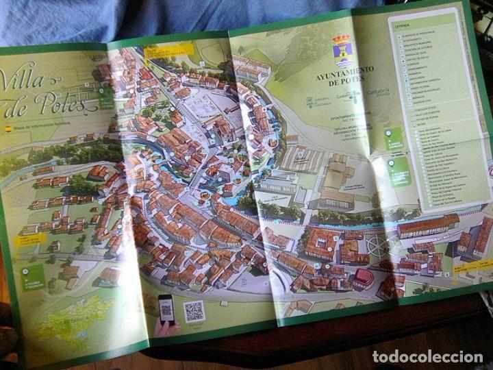 Zeitgen&ouml;ssische Karten: Potes - liebana - Picos de europa - Cantabria - plano mapa callejero 49 por 3 cms