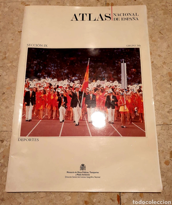 Mappe contemporanee: Atlas nacional de Espa&ntilde;a Instituto Geogr&aacute;fico Nacional. DEPORTES. A&ntilde;o 1994. En muy buen estado.