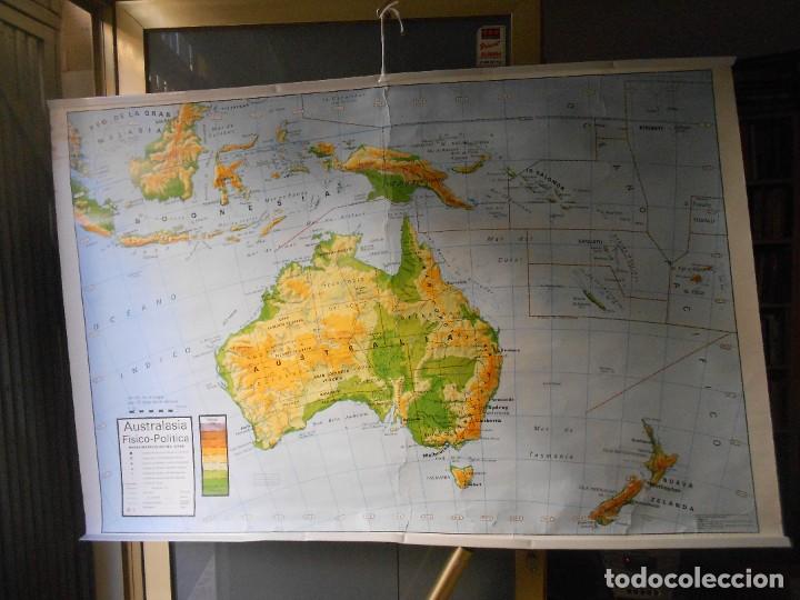 Mappe contemporanee: MAPA AUSTRALIA FISICO POLITICA- OCANIA FISICO POLITICA.