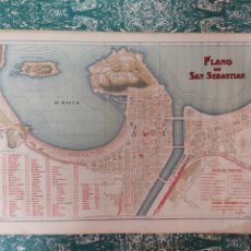 Mapas contemporáneos: ANTIGUO PLANO DE SAN SEBASTIÁN 1924. Lote 360513745