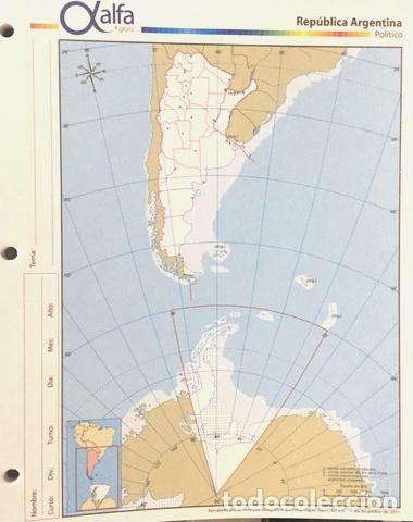 Mapas contempor&acirc;neos: 5 mapas escolares n3 argentina bicontinental politico