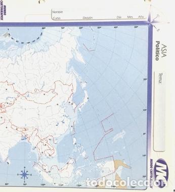 Mapas contempor&acirc;neos: 10 mapas escolares n3 asia politico y fisico politico