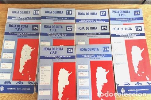 Mapas contempor&acirc;neos: mapas hoja de ruta automovil club argentino ypf anos 60 2p
