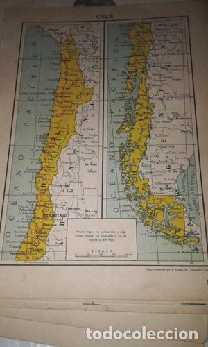 Mapas contempor&acirc;neos: mapa plano chile transandino cordillera pacifico 14 x 19 cm
