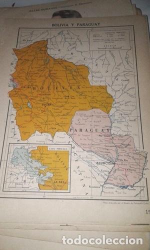 Mapas contempor&acirc;neos: mapa plano bolivia paraguay lago titicaca 14 x 19 cm