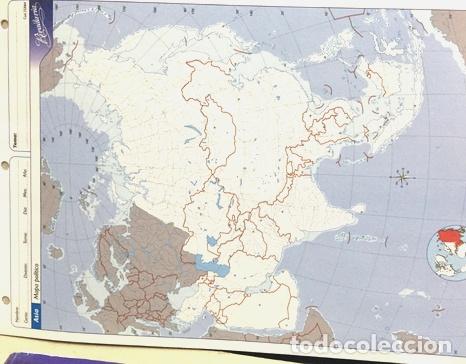 Mapas contempor&acirc;neos: 10 mapas escolares n5 asia politico y fisico politico