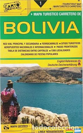 Mapas contempor&acirc;neos: mapa turistico carretero bolivia referencias ingles aleman