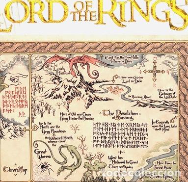Mappe contemporanee: mapa tierra media sr anillos lord of the ring lotr 02