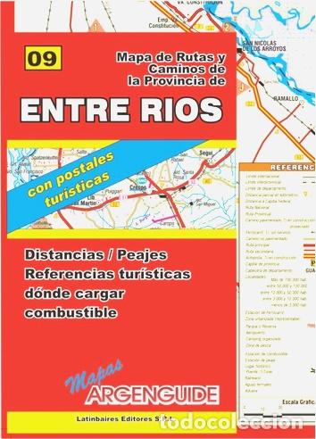 Mapas contempor&acirc;neos: mapa de la provincia de entre rios