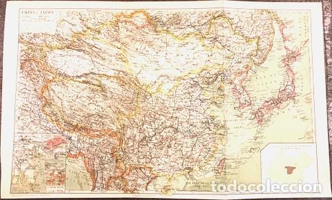 Mapas contempor&acirc;neos: mapa china y japon color 235 x 39 cm 1931