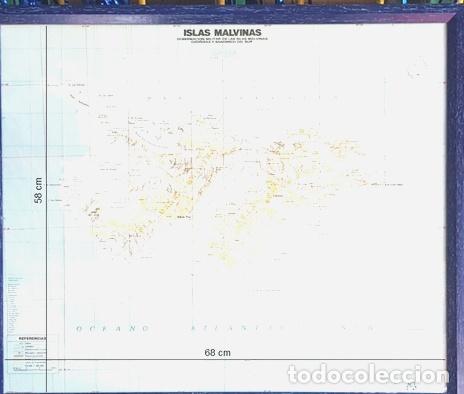 Mapas contempor&acirc;neos: mapa original malvinas mayo 1982 ideal regalo 40 anos