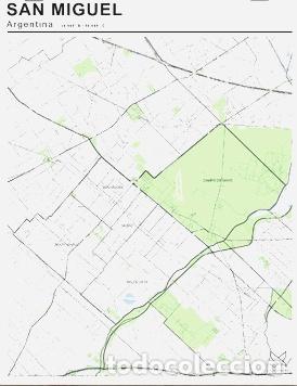 Zeitgen&ouml;ssische Karten: mapa partido de san miguel 80cmx61cm