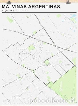 Zeitgen&ouml;ssische Karten: mapa partido de malvinas argentina 80cmx61cm